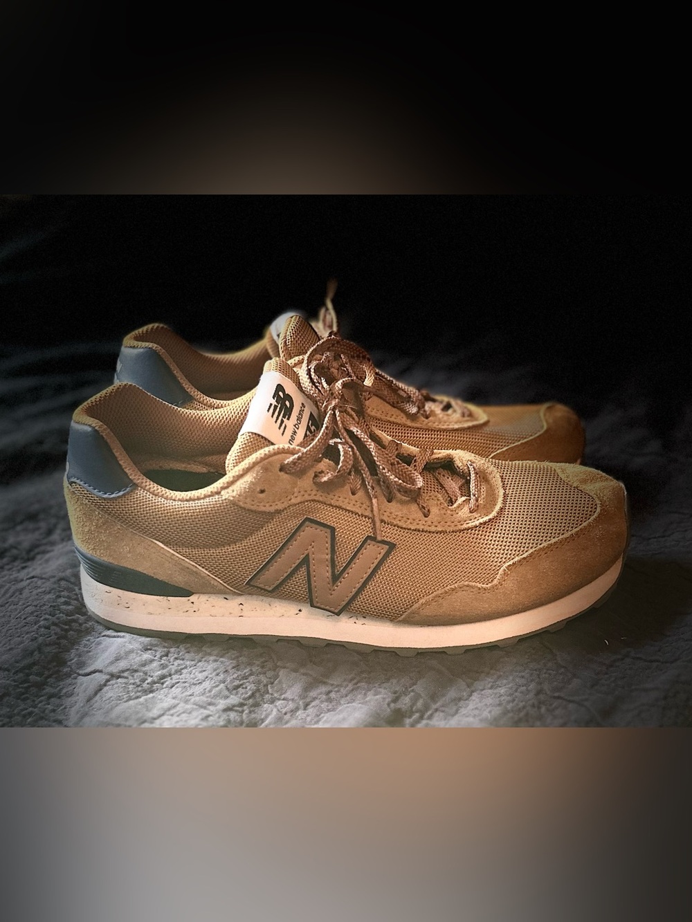 New Balance 515 Wheat Brown/Navy Mens 9 D Sneakers Shoes Classic Comfort